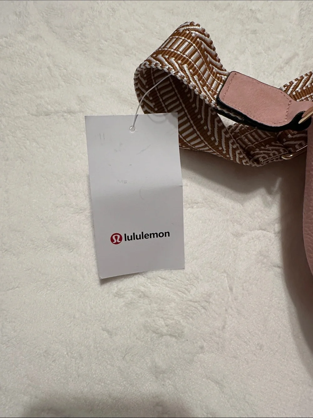 lululemon athletica Blush Quilted Chevron Crossbody with Patterned Strap